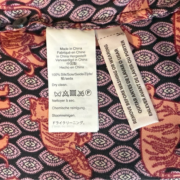 J. Crew Silk Tiger Print Blouse - Picture 8 of 9